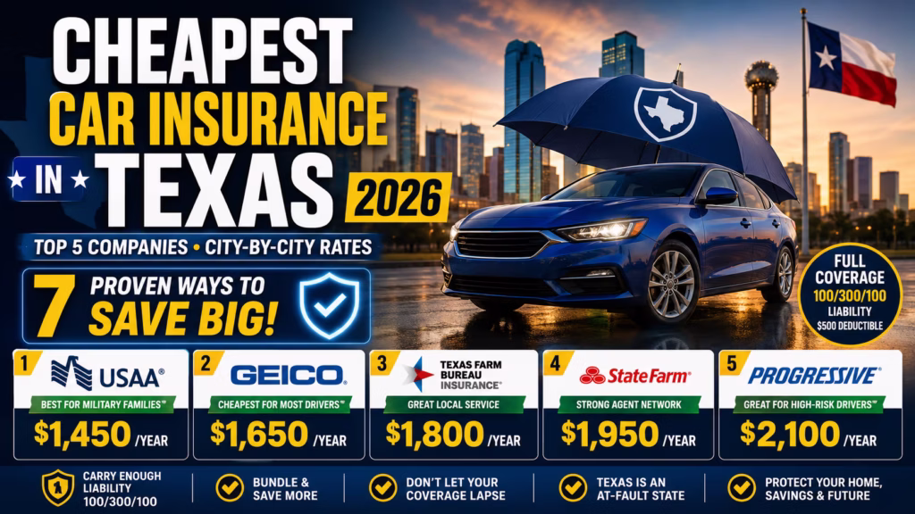cheapest-car-insurance-in-texas-2026-top-5-companies-city-by-city-rates-and-7-proven-savings-hacks
