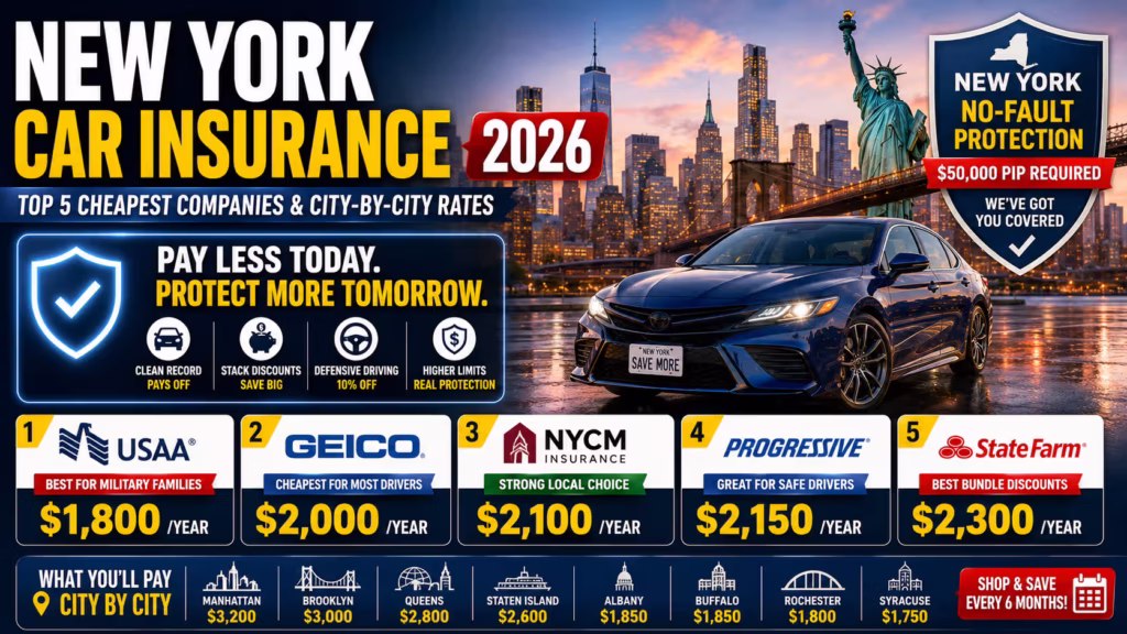 new-york-car-insurance-2026-the-5-cheapest-companies-city-by-city-rates-and-7-ways-to-beat-the-no-fault-surcharge