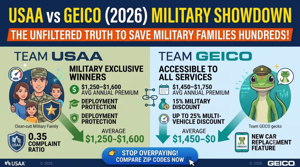 usaa-vs-geico-2026-the-unfiltered-truth-every-military-family-must-read-before-overpaying