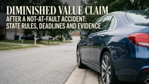 Diminished Value Claim After a Not-at-Fault Accident: State Rules, Deadlines and Evidence